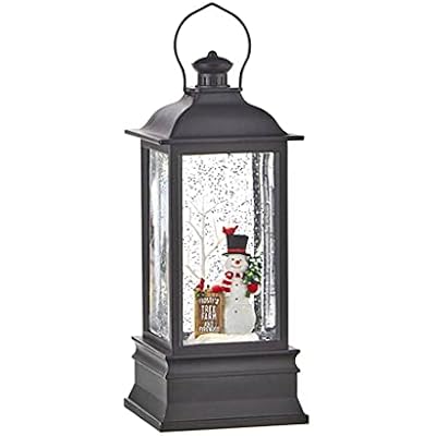 Raz 8.75 Inch Frostys Tree Farm Musical Lighted Water Lantern