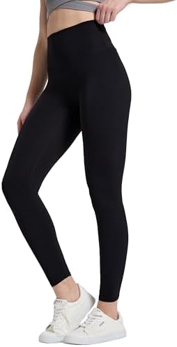 Women High Waist Yoga Leggings with Tummy Control Seamless Moisture Wicking 4-Way Stretch Workout Pants for Running Gym