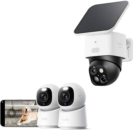 eufy Security Indoor Cam E30 2-Cam Kit & SoloCam S340 (Bundle),