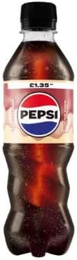 Pepsii Cream Soda Flavour Soft Drink 500ml (pack of 12) Carbonated Low Calorie Vanilla Cola Flavoured Soft Drink with Sweeteners