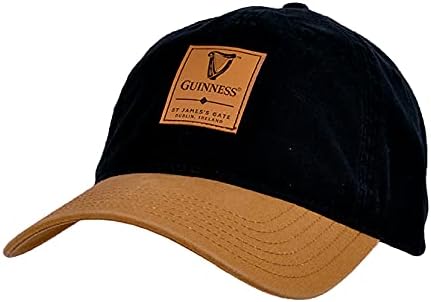 Guinness Black & Caramel Baseball Cap with Leather Patch