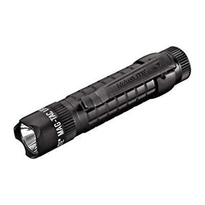Maglite MAG-TAC 2-Cell CR123 LED Tactical Flashlight High Lumen, Water-Resistant, QuickClick Modes Crowned Bezel Black