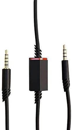 ienza 2.0M / 6FT Inline Mute Switch Aux Audio and Mic Console Cable Wire Cord for AstroA40 A40 Gaming Headsets
