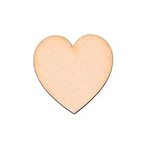Pack of 100 MDF 50mm Hearts by WWS - Arts & Crafts, Scrapbooks, Decorations