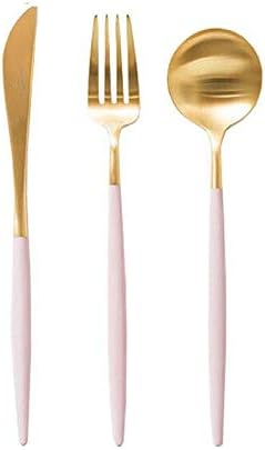 Cutipol Goa Pink/gold Series Home Dinner Flatware Cutlery Set of 3 Pcs, Spoon, Fork, Knife, Professional Cutlery Brand