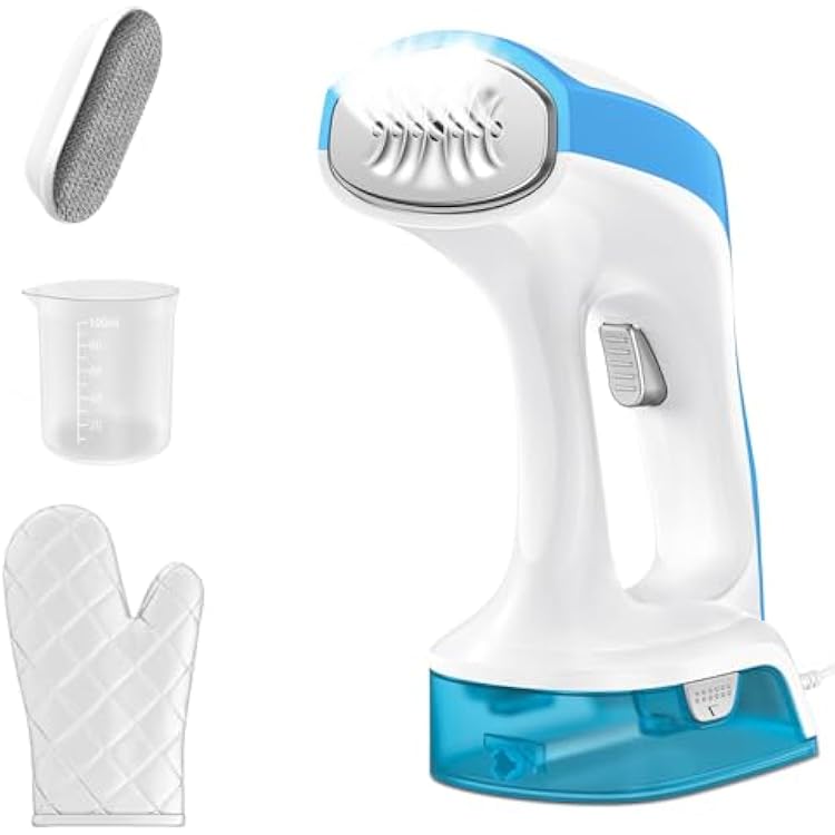 Portable Handheld Garment and Fabric Steamer 1000 Watts, PortableSteamer for Clothes,Quick Heat Aluminum alloy plate Steam Nozzle, 30s Fast Heat-up, 260ml Big Water Tank