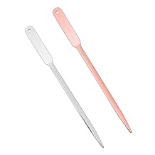 WXJ13 2 Pack Letter Openers Stainless Steel Lightweight Hand Envelope Slitter, Silver and Rose Gold