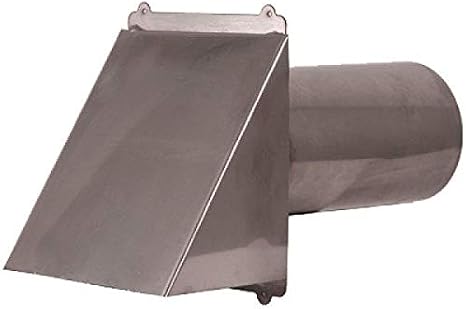 Stainless Steel Dryer Vent/Exhaust Vent 4" - 12" Duct Size: 4", Mount Type: Flush, Flapper - Screen: Flapper