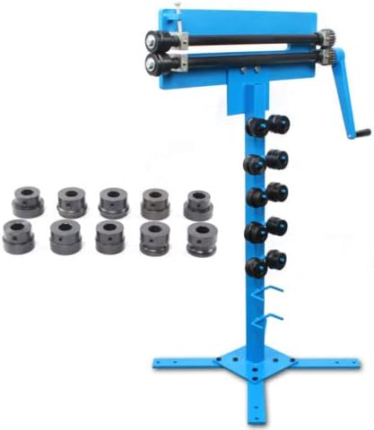 Sheet Metal Bead Roller Machine with 6 Pairs of Profile Rollers Kit, 1.2mm Professional Sheet Metal Forming and Manual Steel Bender Rotary Steel Bending Bender