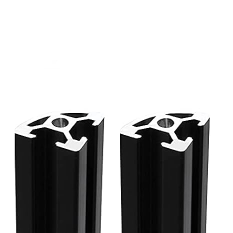 2 Pack 2020 Aluminum Extrusion Profile Round Arc Length 39.37 inch / 1000mm Black, 20 x 20mm 20 Series T Type T-Slot European Extrusions Profile Anodized Linear Rail Guide Frame for CNC