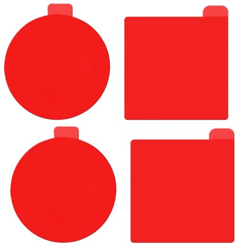 4-Pack Heavy-Duty Double-Sided Mounting Pads 2 2 Round & 2 2 Square with Easy-Tear Tabs High Bond Waterproof Adhesive for IndoorOutdoor, Wall & Car Use