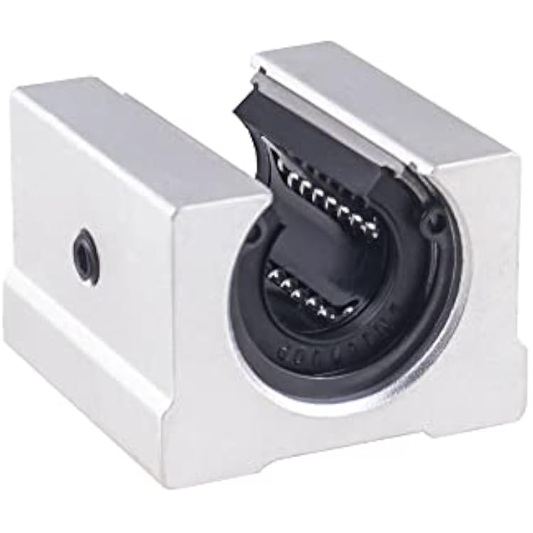 ANWOK SBR12UU SBR12 UU Aluminum Slide Block 1Pcs 12mm Linear Bearing Motion Ball Slide Block for 12mm Linear Guide Rail CNC Router Parts