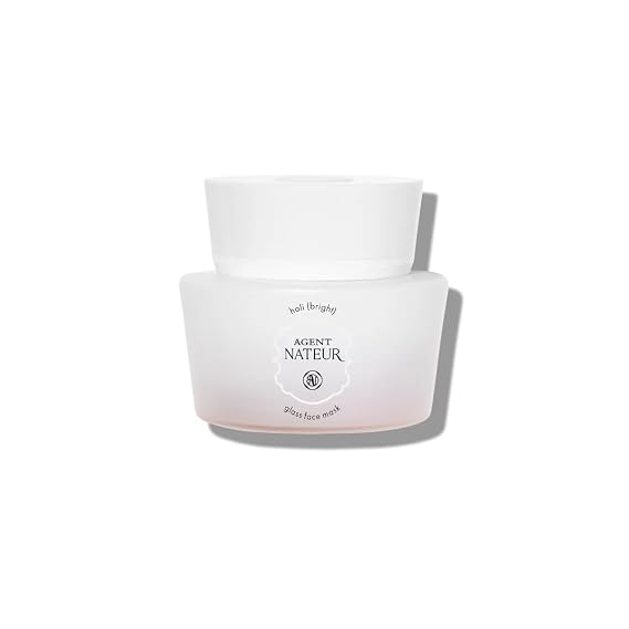 Agent Nateur - holi (bright) Resurface Glass Face Mask | Gently Exfoliate, Clarify, Smooth | Vegan, Non-Toxic, Clean Skincare (1.8 fl oz | 54 mL) Packaging May Vary
