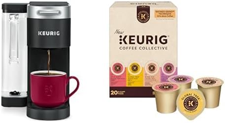 Keurig K-Supreme Single Serve Coffee Maker with MultiStream Technology, 4 Brew Sizes, 66oz Reservoir + Coffee Collective Variety Pack, 20 Count