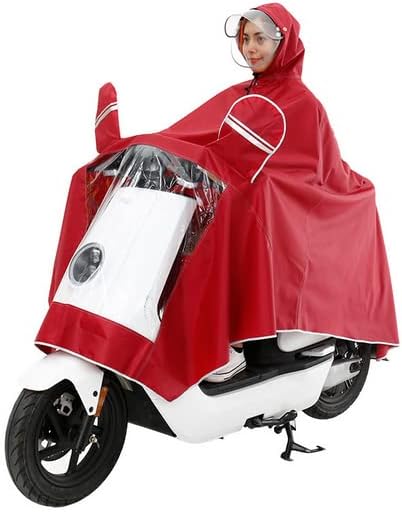 Adults Waterproof Rain Poncho Motorcycle Raincoat with Double Masks | Durable Rain Cape Outdoors Bicycle Bike Ebike Scooter Cycling Rain Cover Jacket for Women Men