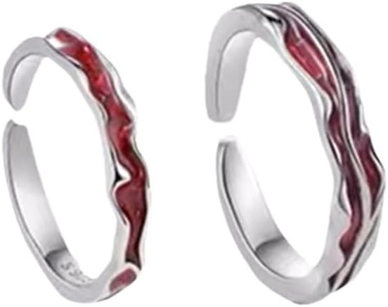Matching Rings for Couples, Adjustable Unisex Eternity Love Band Set for Couples | CZ Stackable Jewelry, Perfect for Promise Engagements Rings for Women