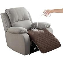 Genina Waterproof Recliner Chair Covers, Recliner Cover for Dog Pets Friendly, Washable Antislip Reclining Chair Cover Furniture Protector, Sofa Slipcover for Living Room(23.6inch/Chocolate)