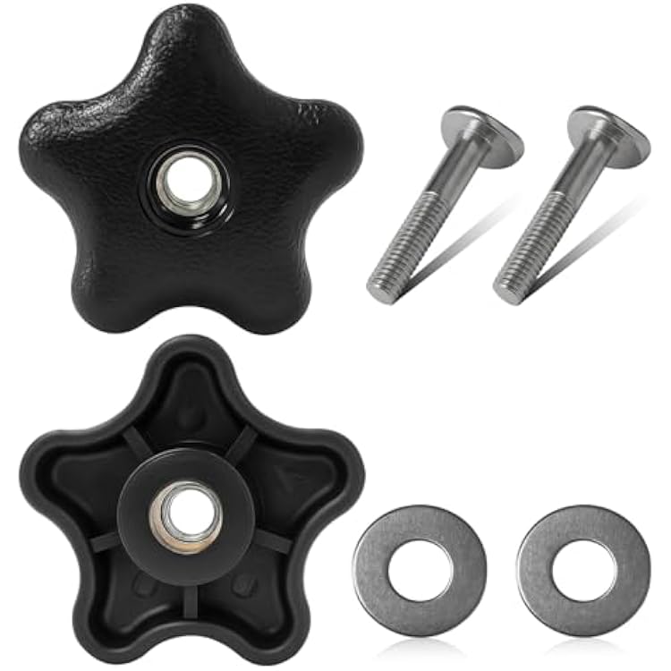 Handle Knob and Screw Bolt Washer Kit for Toro Lawn Mowers and Snow Blowers 92-2260 106-4161 107-3844 Used on Many Snowthrowers and Walking Lawnmowers Repair Parts 2 Sets