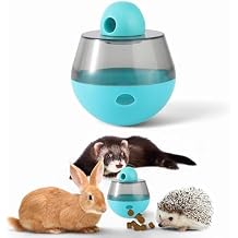 Ferret Treat Ball Interactive Toy Balls for Small Animal, Enrichment Toys Ferrets Dry Food Ball for Ferrets Guinea Pig Rat Chinchilla Hedgehog Bunny, Pet Ferret Accessories (XL, Wiggle)