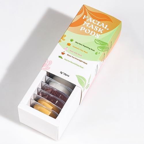 Organic Clay Mask Kit Private Label Turmeric Green Tea Pink Rose Face Mud Clay Mask Facial Mask For Acne Skin SET 03