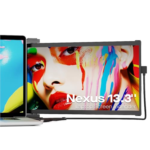 New Mobile Pixels Nexus13.3 FHD 1080P Laptop Screen Extender, USB CUSB AHDMI Plug and Play Laptop Monitor, IPS Portable Monitor for 13-14.5 Laptops, Compatible with WindowsmacOSAndroidSwitch
