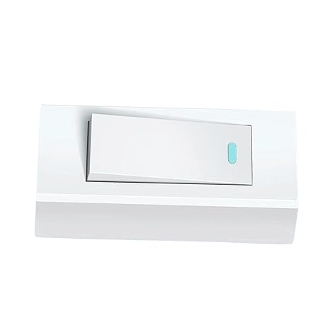 Zerodeko Mini Single-Pole Push Button Light Switch for Wall, White Ultra-Thin Bedside Lamp Paddle, Household Home Accessory Compatible with Portable Lamps
