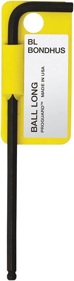 "Bondhus 15709 5/32"" Ball End Tip Hex Key L-Wrench w/ProGuard Finish, Long Arm", multi, one size