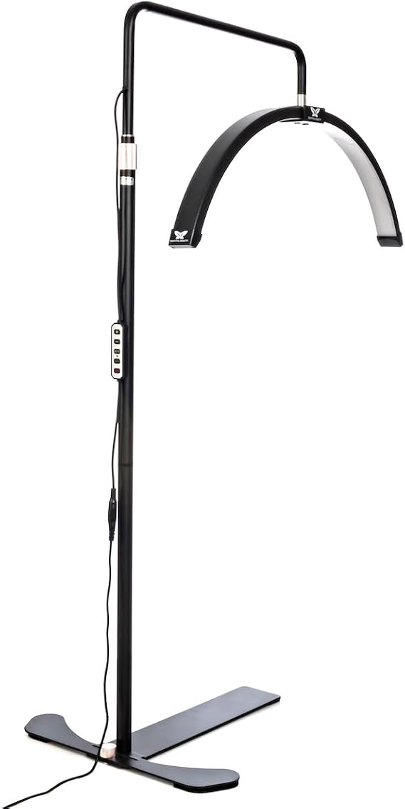 Existing Beauty LED Lash Light Half Moon Floor Lamp with Adjustable Brightness Professional Esthetician Light for Eyelash Extensions, Lash Techs & Beauty Artists