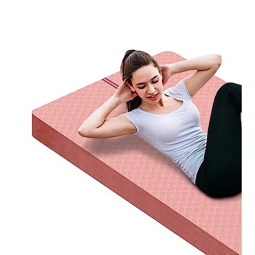 nuveti Large Exercise Mat - 15mm20mm30mm Thick Yoga Mat | Workout Mat for Fitness, Yoga, Pilates, Stretching & Floor Exercises for Women & Men with Free Carrying Bag