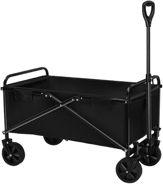 Outdoor Cart Outdoor Camper, Foldable Camper, Picnic Car, Hand-Drawn Trolley, Trailer, Picnic Cart, Portable Outdoor Cart Multi-Purpose Carts(Black,B)