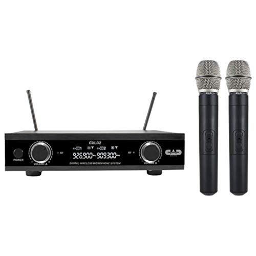 CAD Audio GXLD2HHAH Digital Wireless Dual Handheld Microphone System with D38 Capsule, AH Frequency Band AMS-GXLD2-HHAH