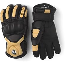 Hestra Impact Racing Junior Leather Glove (Youth 4-13yrs) | Insulated Protective Kids Gloves for Skiing, Racing, Snowboarding & Winter Sports