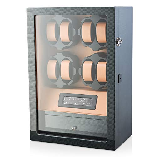 8 Watch Winder with LED Backlight and 5 Watch Storage Drawer