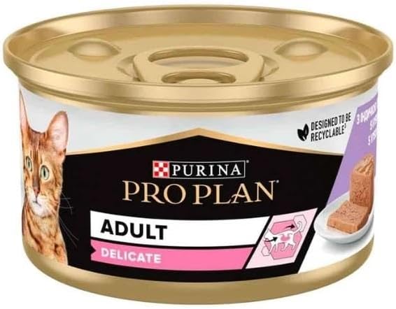PRO PLAN Delicate Hindili Konserve Yaş Yetişkin Kedi Maması 24 x 85 g