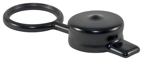 Caplugs VTC-1375-8 VTC Series Vinyl Tethered Cap, 36 Pack, Black Plastic, Cap ID 1.375" x Height 0.500" x Tether ID 1.438", Removable, Reusable, Protective Closures, Dust and Dirt Seals (99395251)