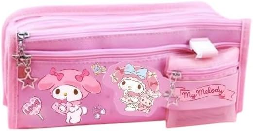 Sanrio My Melody Pink High Capacity Multi-Eyed Pencil Case