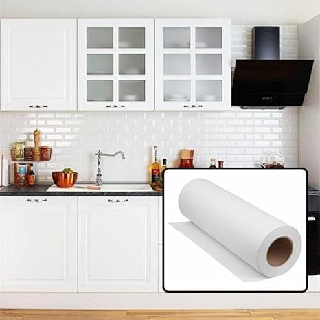 StickerArt Glossy White Furniture and Cabinet Covering Foil 100 CM 100 cm x 3 Meters