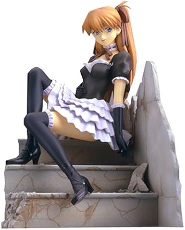Kotobukiya - Neon Genesis Evangelion PVC Figurine Asuka Langley Goth Loli Ver, Black, White, Modern, Indoor, Anime, Collectible, 20cm
