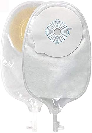 5PCS Urostomy Bags, Ostomy Supplies,One Piece Drainable Ostomy Pouch for Ileostomy Stoma Care, Cut-to-Fit