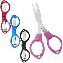 4Pcs Small Folding Scissors - Portable Mini Travel Scissors, Stainless Steel, Telescopic Cutter for Crafting, Retractable, Paper, Home, School, Camping
