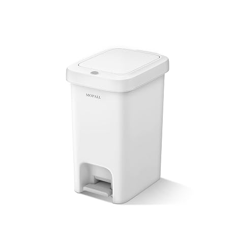 MOPALL 1.9 Gallon Small Bathroom Trash Can with Lid