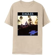 Eagles Hotel California Adult Natural Short Sleeve T Shirt Classic Rock Music Vintage Style Graphic Tees