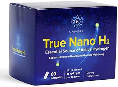 True Nano H2 Plus by H2 Universe| Molecular Hydrogen with Active Hydrogen Nanobubbles | Boosts Energy, Powerful Antioxidant | 60 Capsules