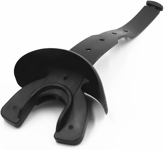 Football Mouth Guard, Double Guard with Lip Protection, Includes Helmet Strap (Black)