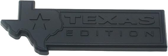 1Pc 2015-2018 Texas Edition Tailgate Emblem 3D Badge Nameplate Replacement FL3Z-8442528-A (Matte Black)