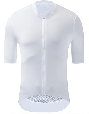 YKYWBIKE Cycling Jersey Men Aero Race Fit, Road Bike Jersey Short Sleeved Moisture Wicking, Breathable,Zip Pocket,UPF50