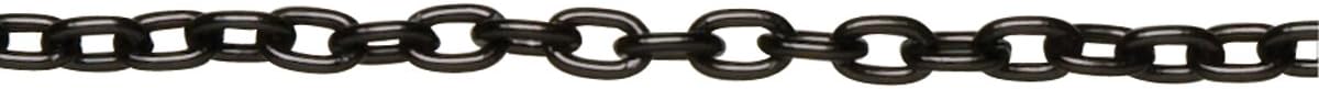 Cousin Jewelry Basics 100-Inch254cm Small Oval Chain, Black
