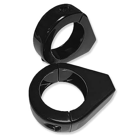 MT299-002- Fork Clamp Turn signal Clamps Compatible with Harley Softail Mount Bracket 39mm Fork BLACK