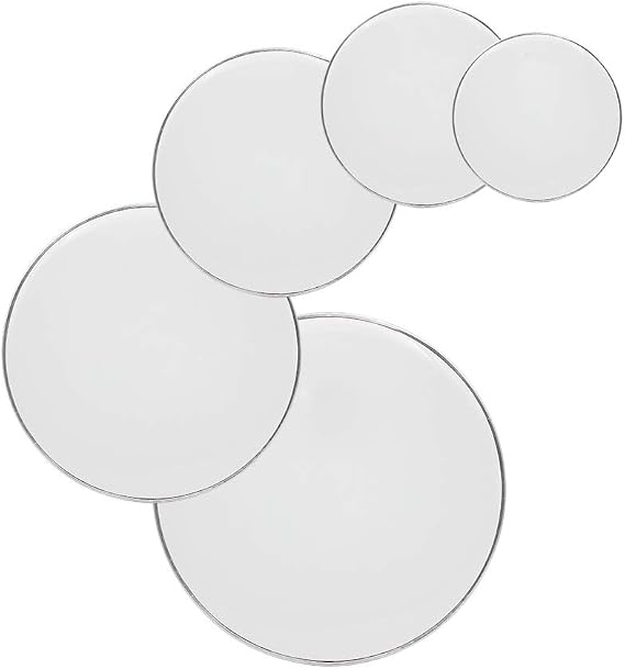5 Pieces Drum Heads, 12" 13" 14" 16" 22" Drum Head Kit, Standard Drumhead Pack Fit for Rock & Metal (White)