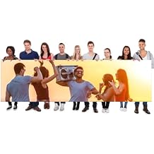 ART Custom Canvas Prints with Your Photos, Panoramic Personalized Wall, Large Picture Print on Canvas for Wedding Anniversary Christmas Decor Gift, DIY Custom Wall Keepsake Made in USA 28X56inch